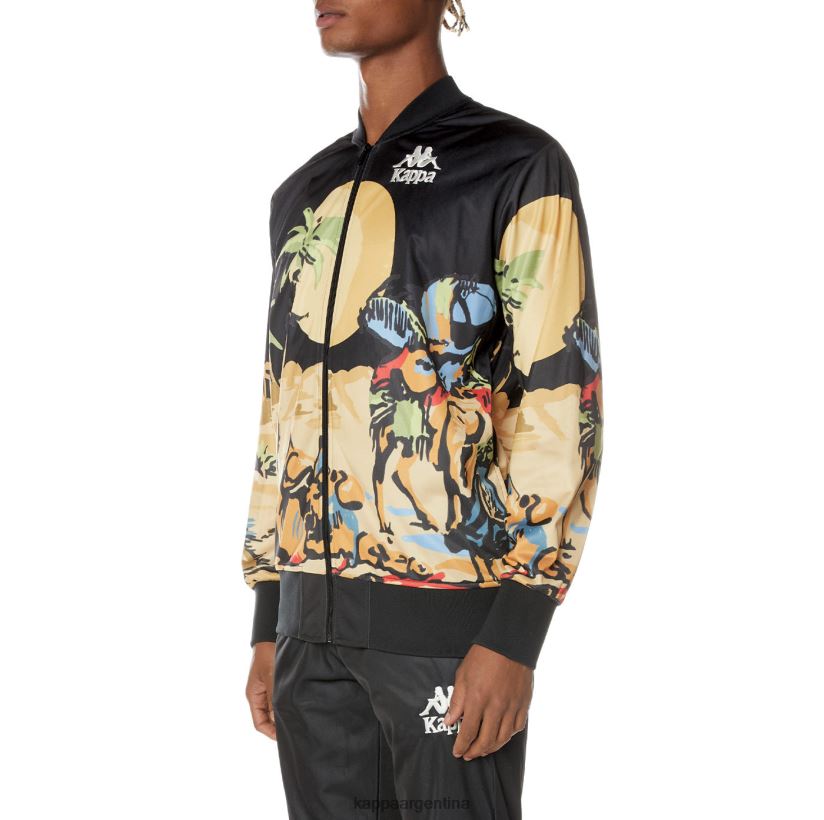 Kappa hombres chaqueta autentica de sudania negro azabache 2FJJXV4