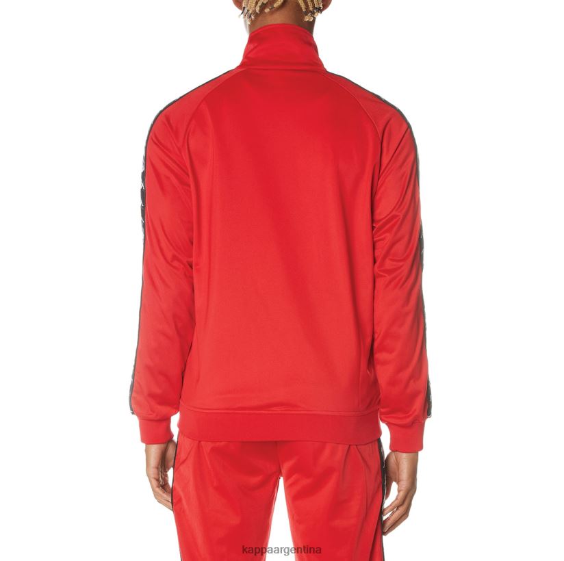 Kappa hombres chaqueta deportiva 222 banda anniston negro rojo 2FJJXV12