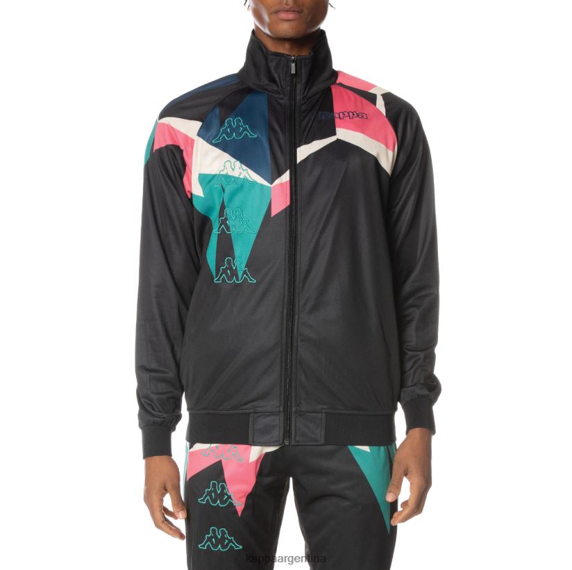 Kappa hombres chaqueta deportiva lamal con logo negro azabache 2FJJXV3