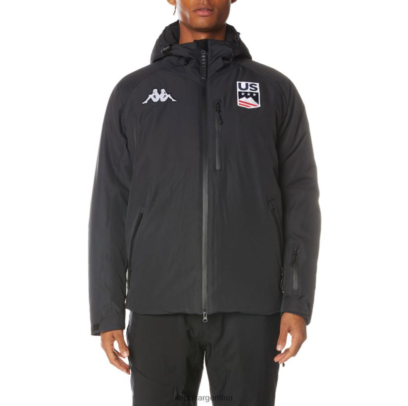 Kappa hombres 6cento 686b chaqueta de esquí estadounidense negro 2FJJXV80