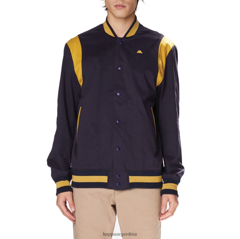 Kappa hombres bata giovani naons chaqueta universitaria amarillo marino 2FJJXV73