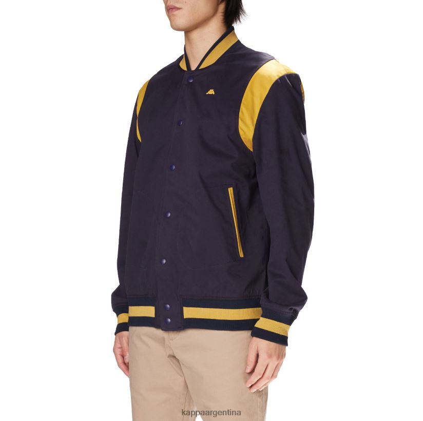 Kappa hombres bata giovani naons chaqueta universitaria amarillo marino 2FJJXV73
