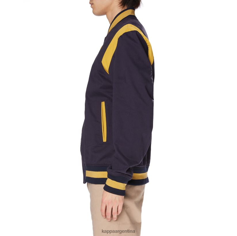 Kappa hombres bata giovani naons chaqueta universitaria amarillo marino 2FJJXV73