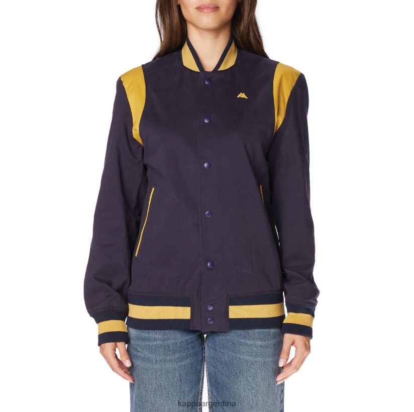 Kappa hombres bata giovani naons chaqueta universitaria amarillo marino 2FJJXV73