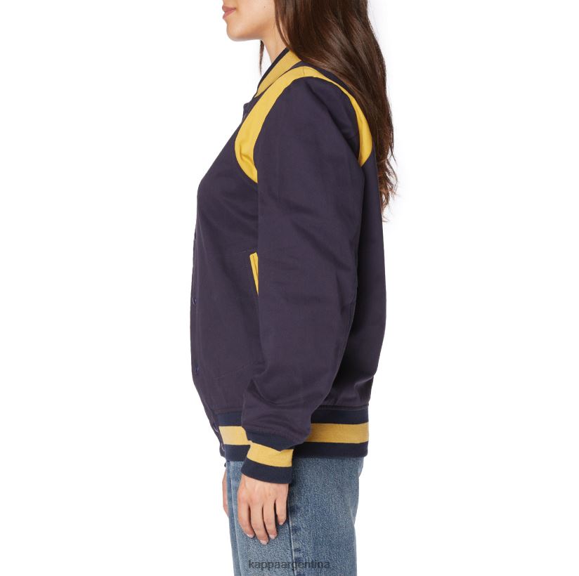 Kappa hombres bata giovani naons chaqueta universitaria amarillo marino 2FJJXV73