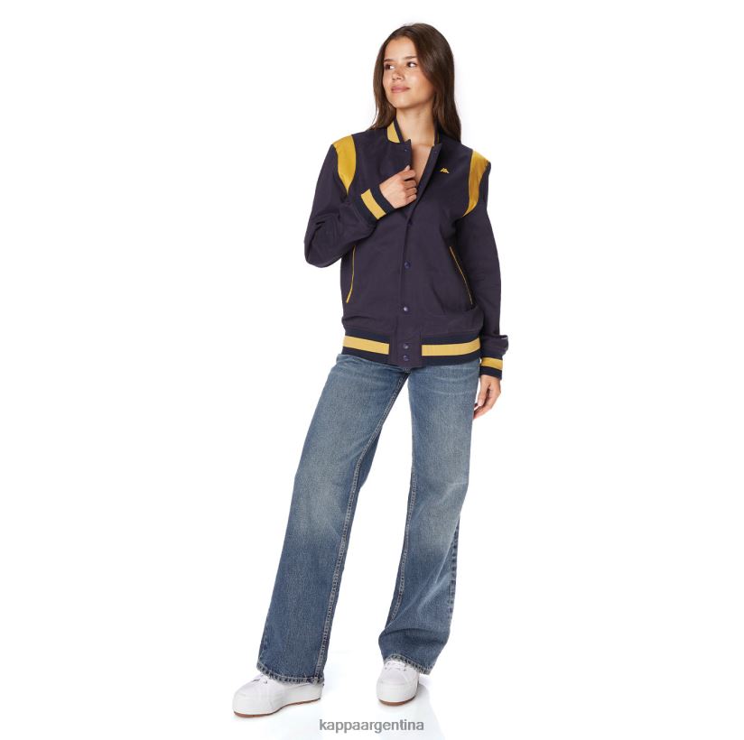 Kappa hombres bata giovani naons chaqueta universitaria amarillo marino 2FJJXV73