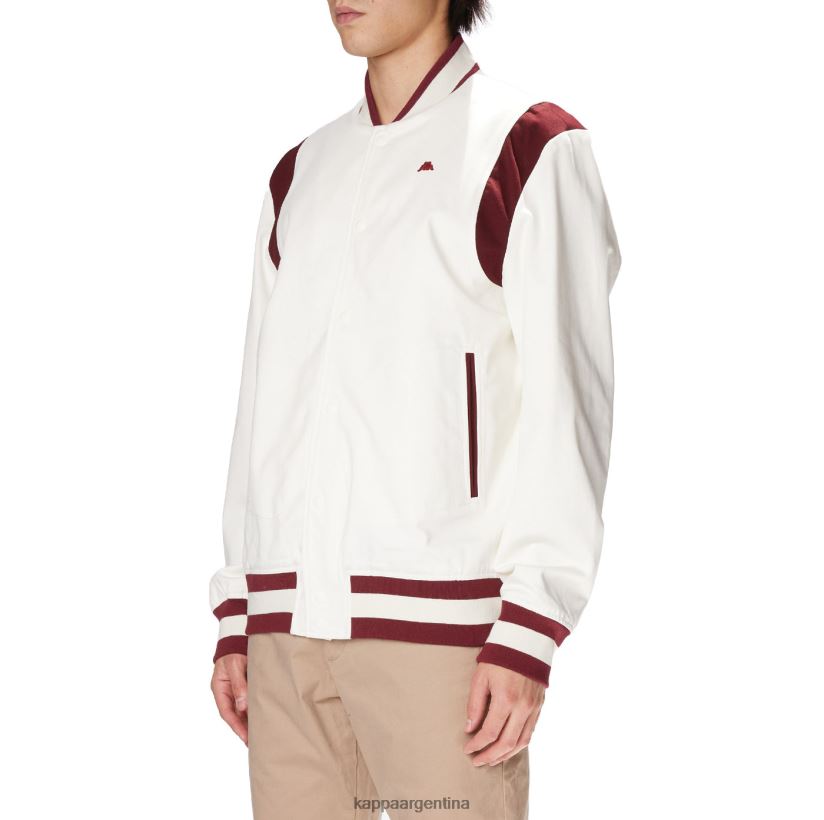 Kappa hombres bata giovani naons chaqueta universitaria blanco rojo 2FJJXV74