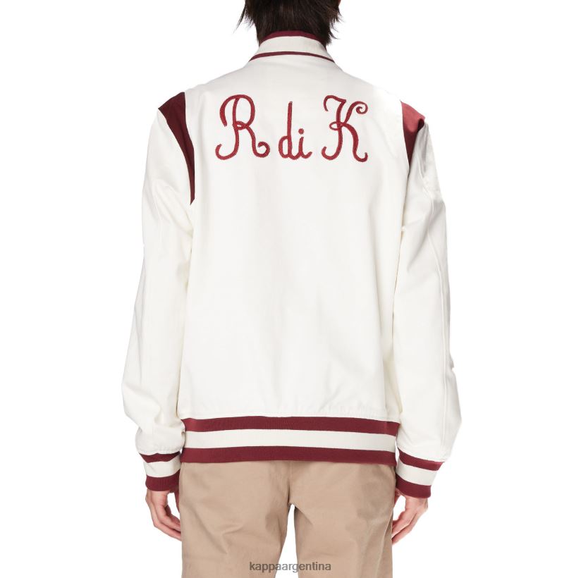 Kappa hombres bata giovani naons chaqueta universitaria blanco rojo 2FJJXV74