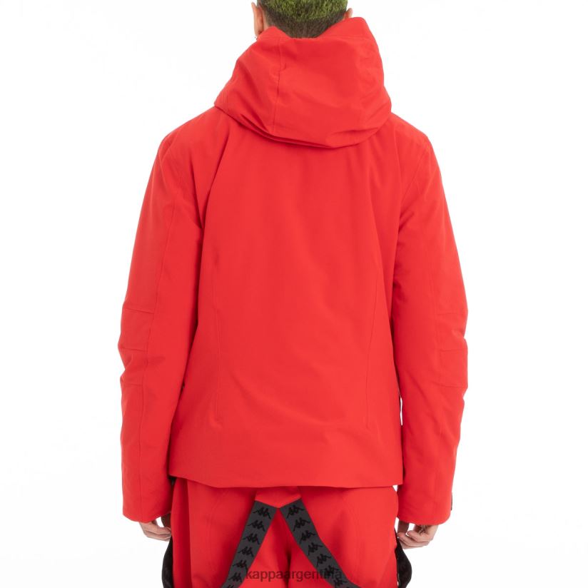 Kappa hombres chaqueta de esquí 6cento 606 negro rojo 2FJJXV84