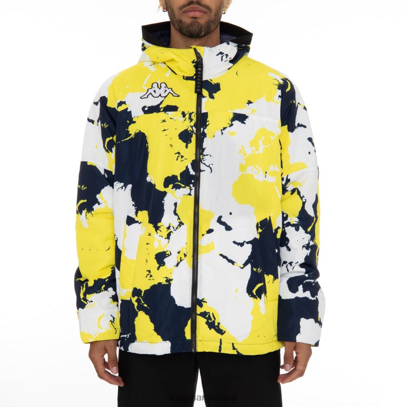 Kappa hombres chaqueta de esquí 6cento 660f azul amarillo 2FJJXV83