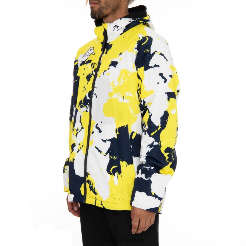 Kappa hombres chaqueta de esquí 6cento 660f azul amarillo 2FJJXV83