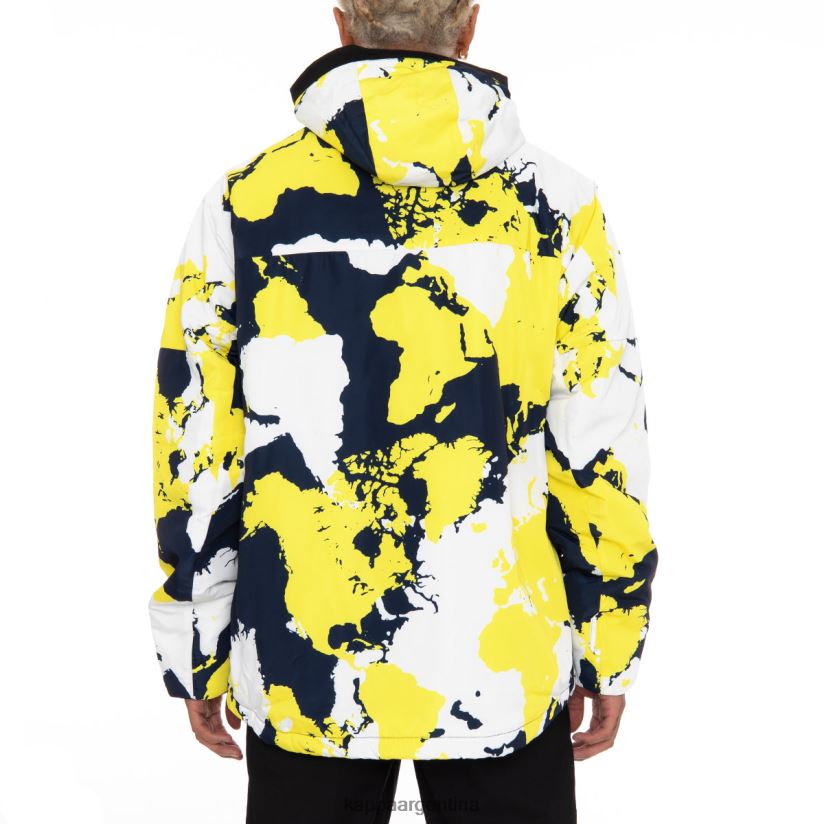 Kappa hombres chaqueta de esquí 6cento 660f azul amarillo 2FJJXV83