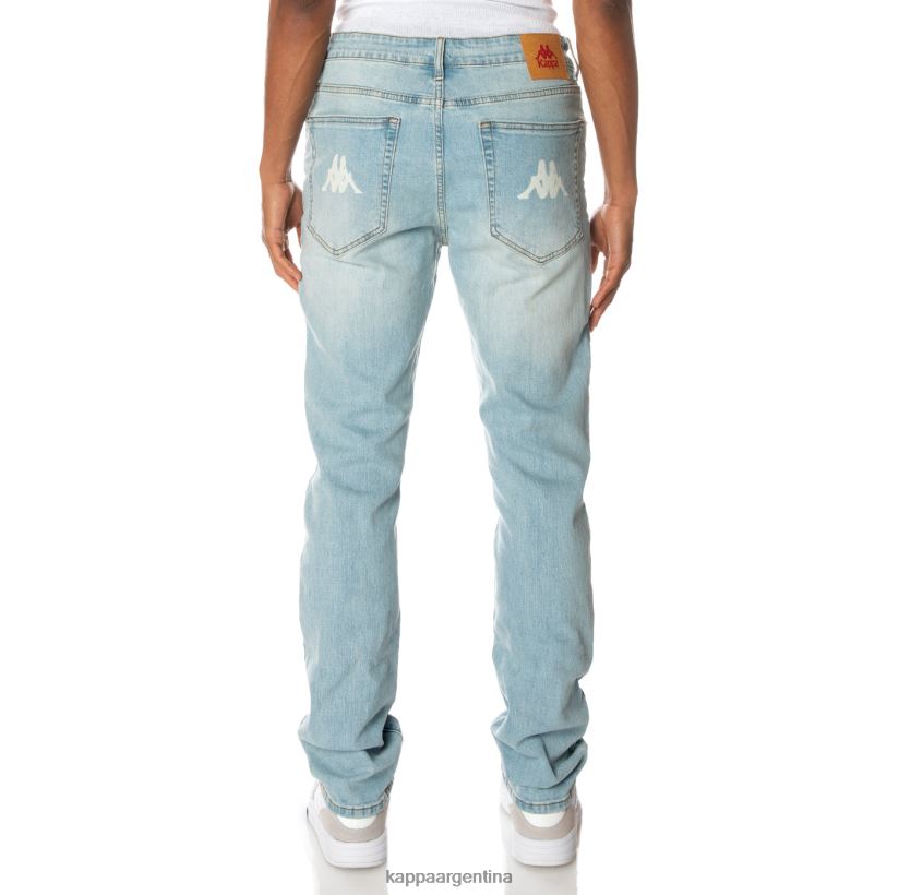 Kappa hombres auténtico jean azul lavado ligero 2FJJXV279