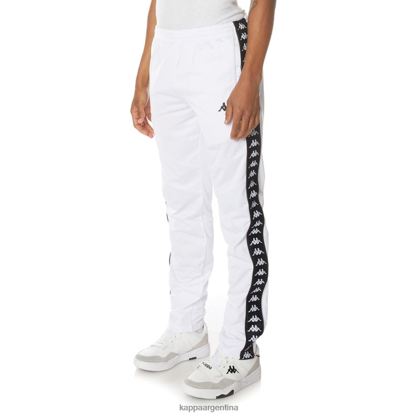 Kappa hombres pantalones deportivos 222 banda aderno blanco 2FJJXV32