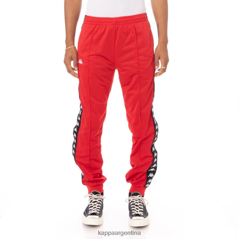 Kappa hombres pantalones deportivos 222 banda rastoriazz negro rojo 2FJJXV35