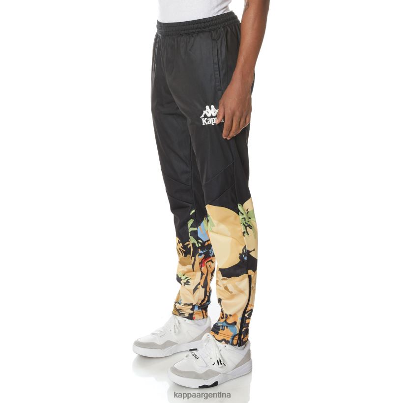 Kappa hombres pantalones deportivos auténticos a la luz de la luna negro azabache 2FJJXV21