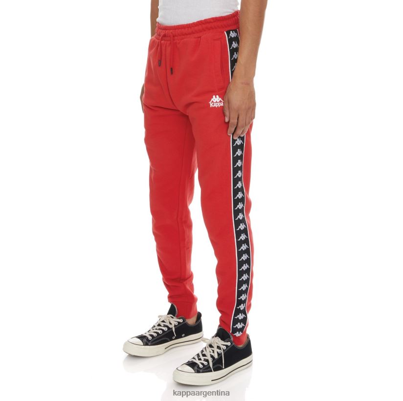 Kappa hombres 222 banda alanz 2 pantalones de chándal negro rojo 2FJJXV64