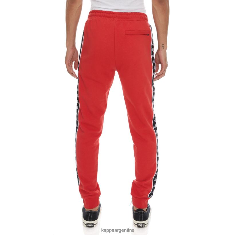 Kappa hombres 222 banda alanz 2 pantalones de chándal negro rojo 2FJJXV64