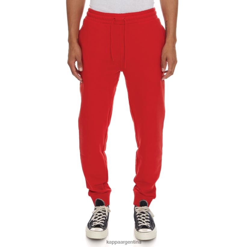 Kappa hombres pantalones de chándal zanok de polar con logo coral rojo 2FJJXV63