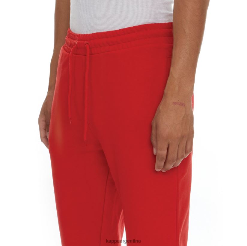 Kappa hombres pantalones de chándal zanok de polar con logo coral rojo 2FJJXV63