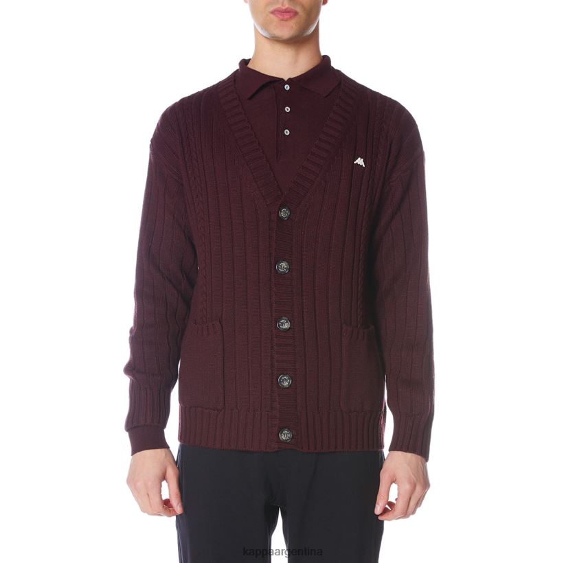 Kappa hombres bata giovani achird cardigan borgoña 2FJJXV100