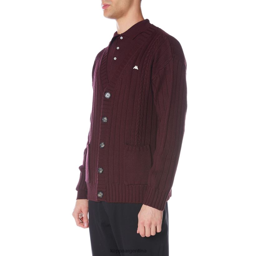 Kappa hombres bata giovani achird cardigan borgoña 2FJJXV100