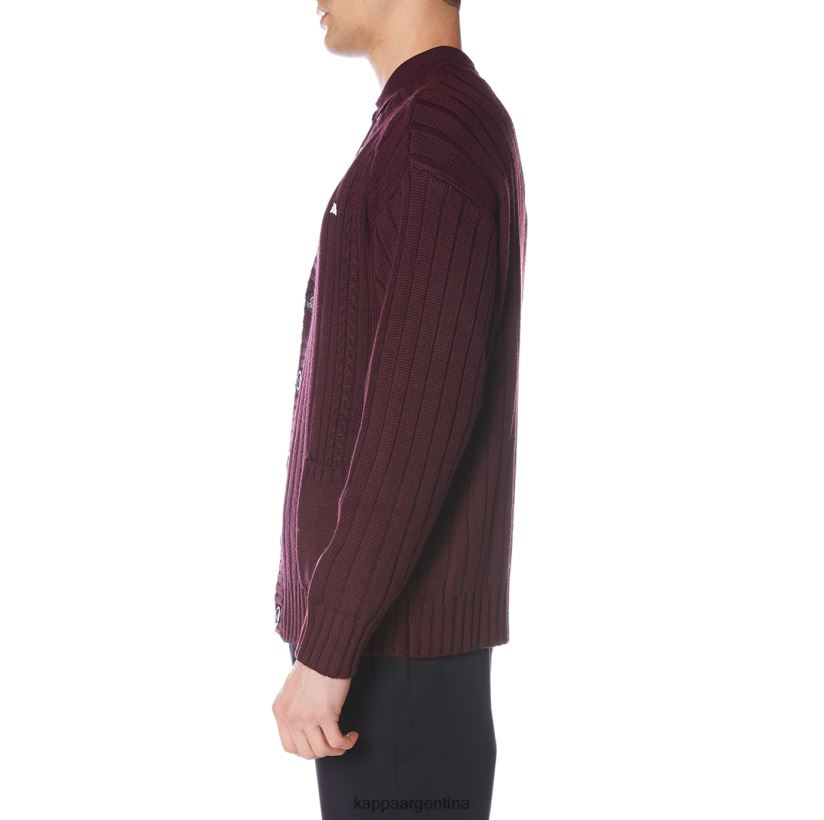 Kappa hombres bata giovani achird cardigan borgoña 2FJJXV100