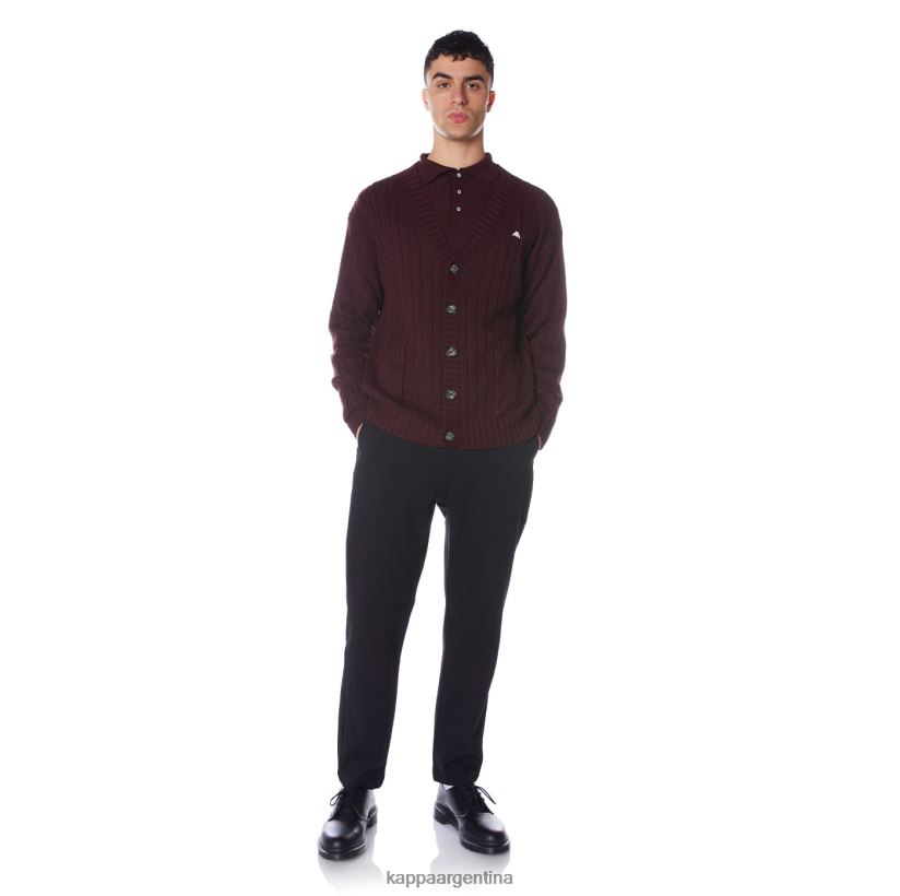 Kappa hombres bata giovani achird cardigan borgoña 2FJJXV100