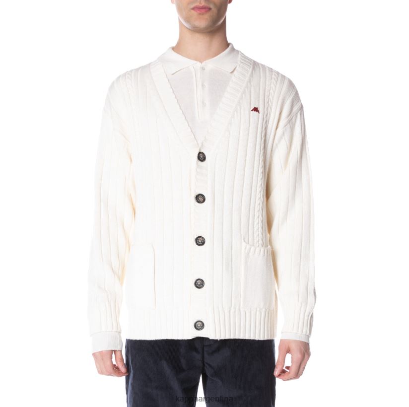 Kappa hombres bata giovani achird cardigan crema 2FJJXV102
