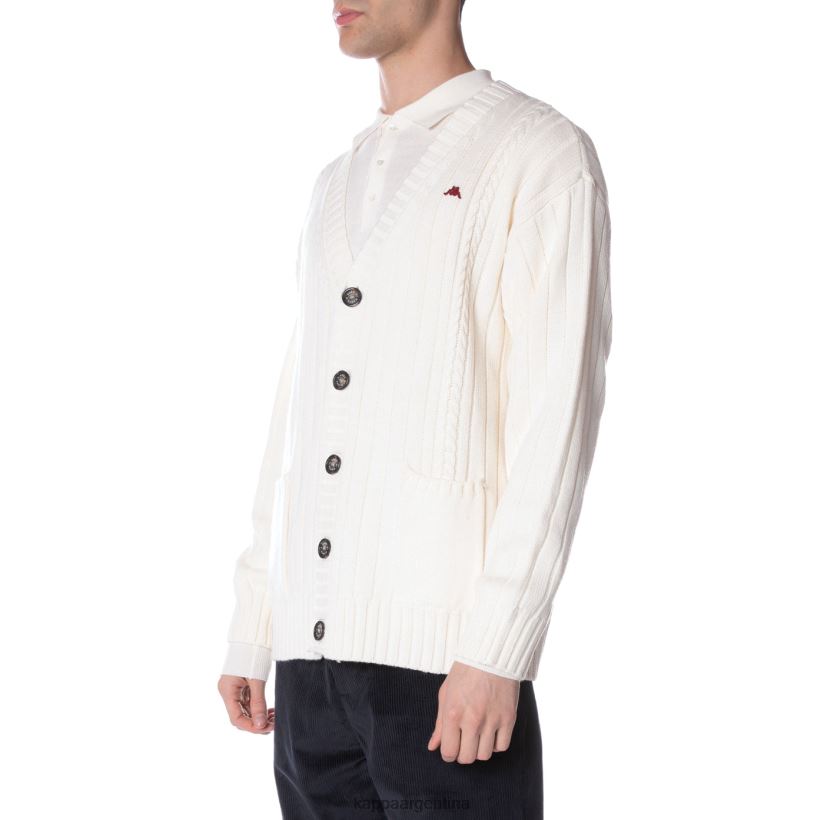 Kappa hombres bata giovani achird cardigan crema 2FJJXV102