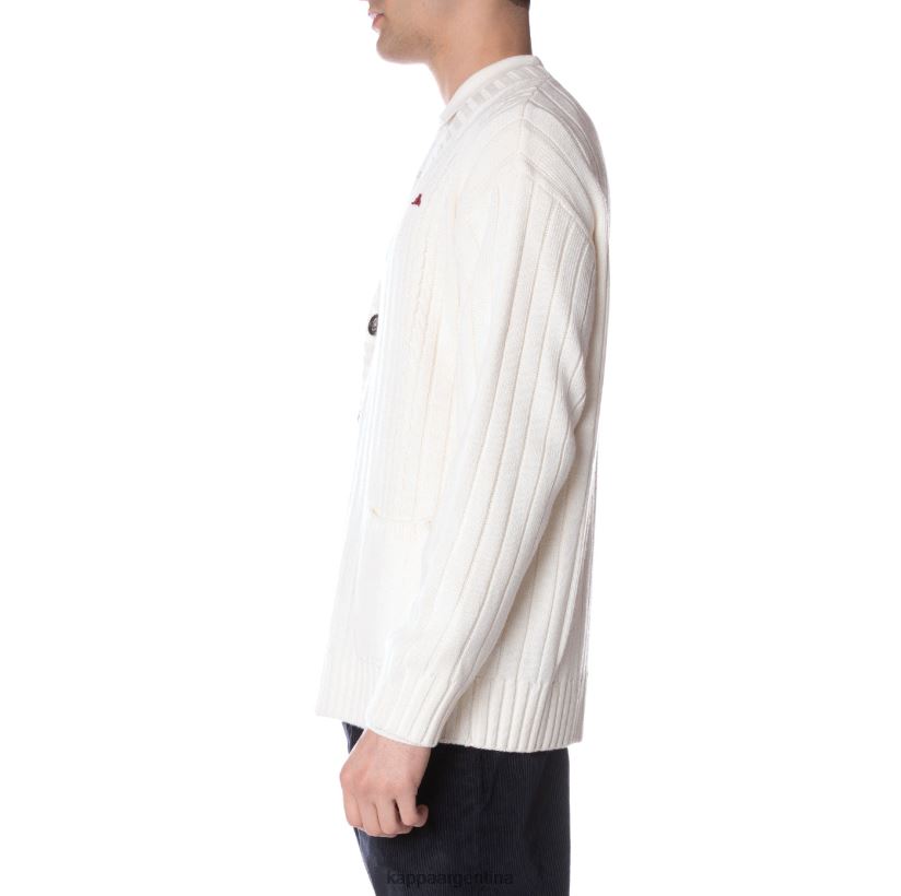 Kappa hombres bata giovani achird cardigan crema 2FJJXV102