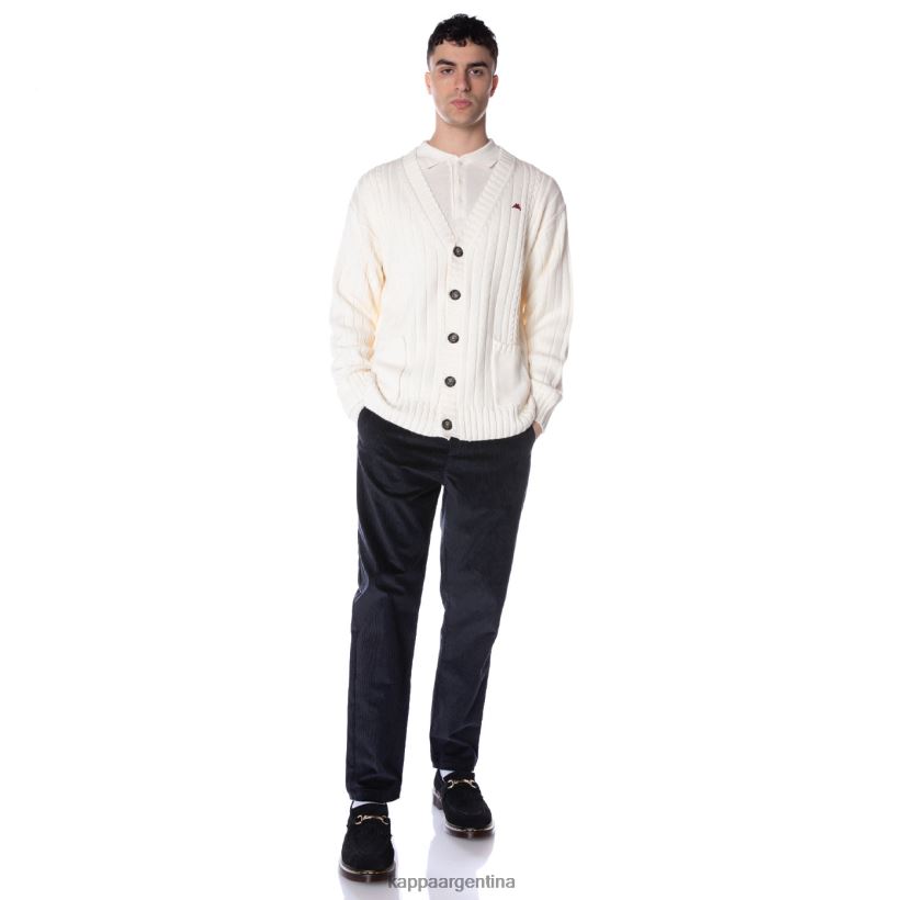 Kappa hombres bata giovani achird cardigan crema 2FJJXV102