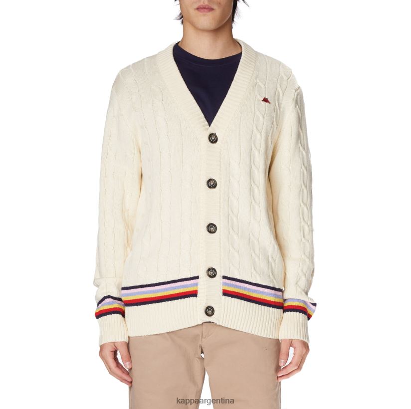 Kappa hombres bata giovani nihal cardigan crema 2FJJXV88