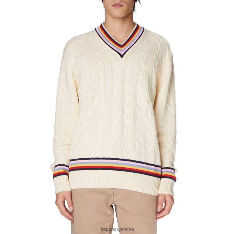 Kappa hombres bata giovani nunki suéter crema 2FJJXV90