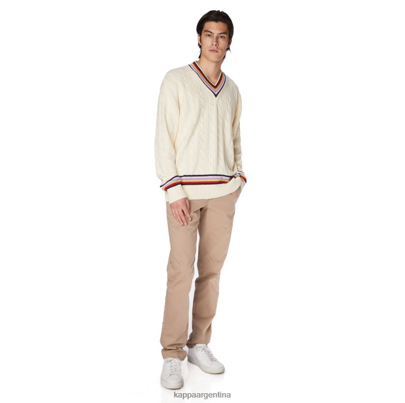 Kappa hombres bata giovani nunki suéter crema 2FJJXV90