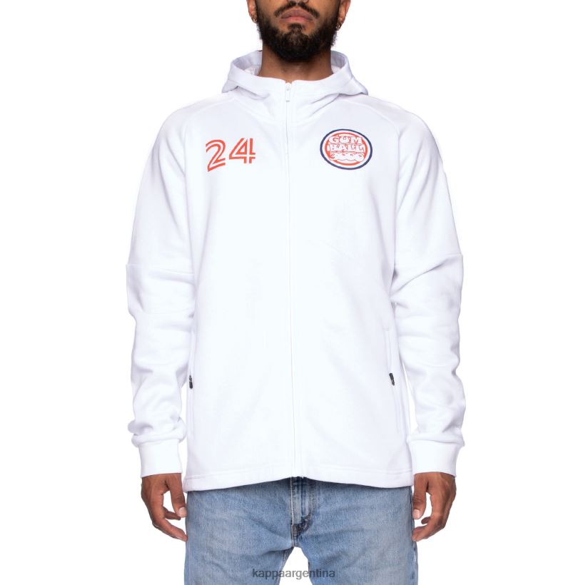 Kappa hombres auténtica sudadera con capucha de carlo gumball 3000 blanco 2FJJXV59