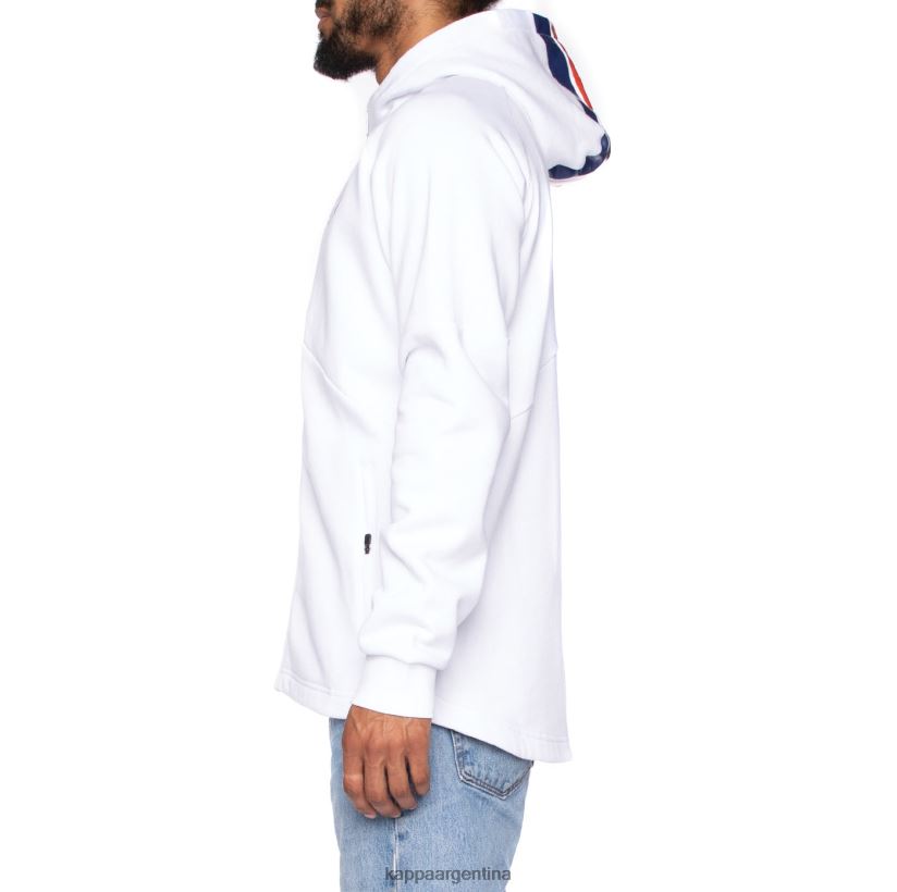 Kappa hombres auténtica sudadera con capucha de carlo gumball 3000 blanco 2FJJXV59