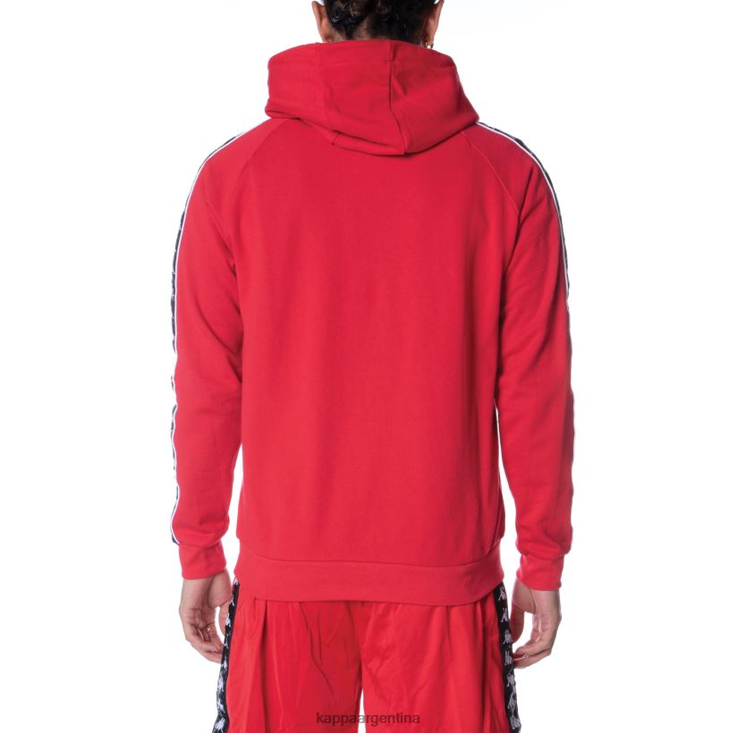 Kappa hombres sudadera con capucha 222 banda hurtado 2 negro rojo 2FJJXV44
