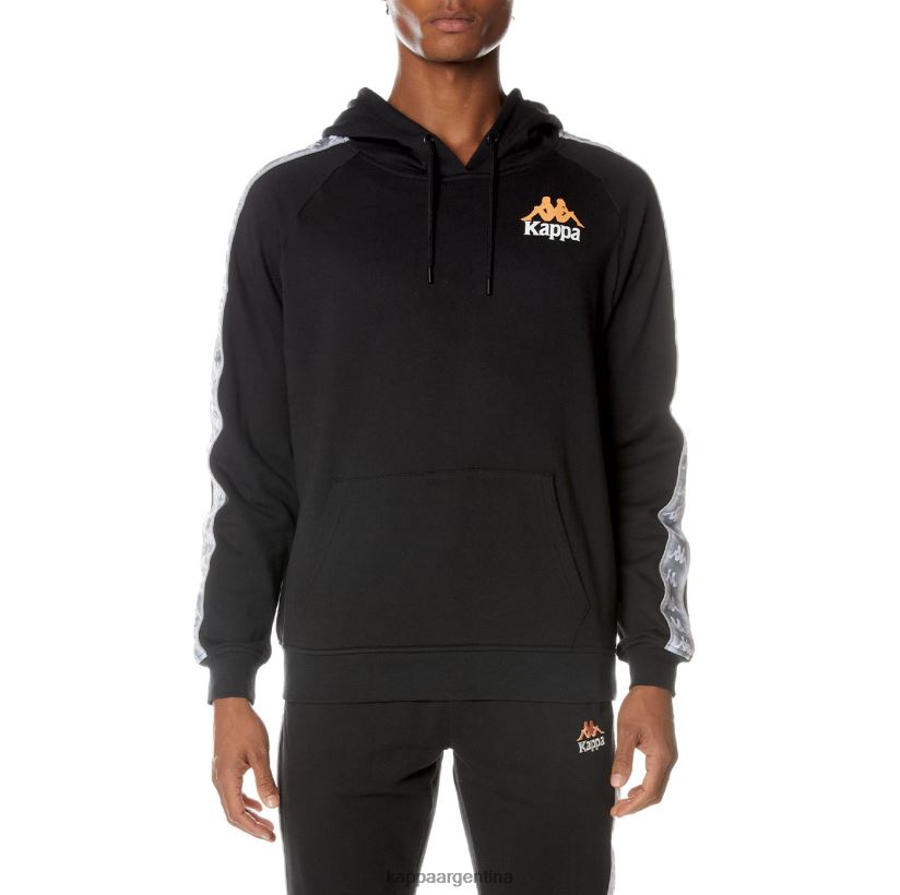 Kappa hombres sudadera con capucha 222 banda solgo negro azabache 2FJJXV55