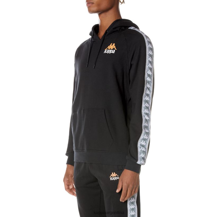Kappa hombres sudadera con capucha 222 banda solgo negro azabache 2FJJXV55