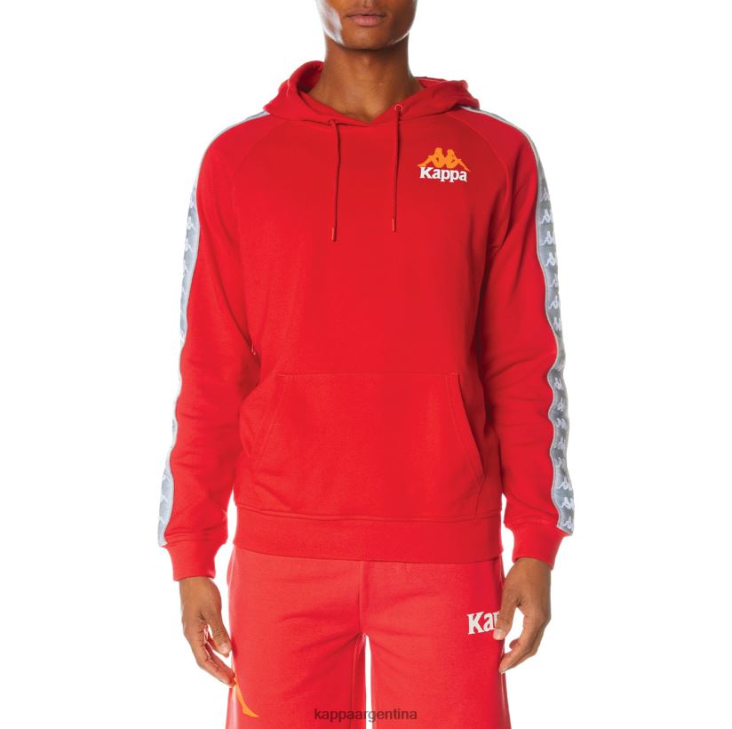 Kappa hombres sudadera con capucha 222 banda solgo rojo 2FJJXV40