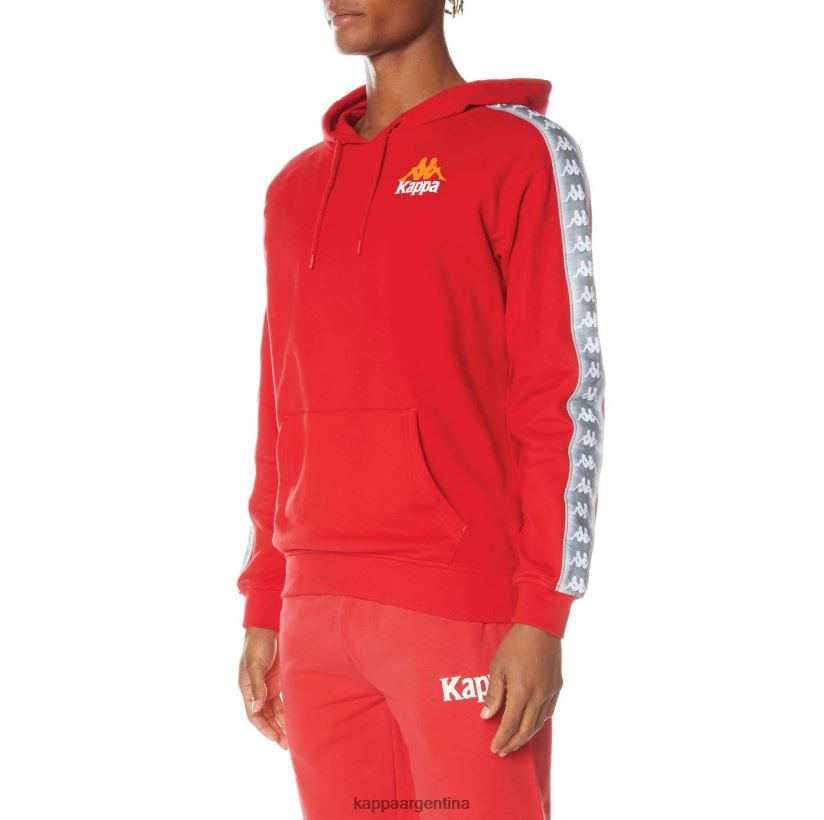 Kappa hombres sudadera con capucha 222 banda solgo rojo 2FJJXV40