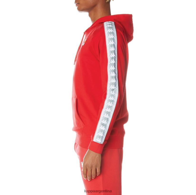 Kappa hombres sudadera con capucha 222 banda solgo rojo 2FJJXV40