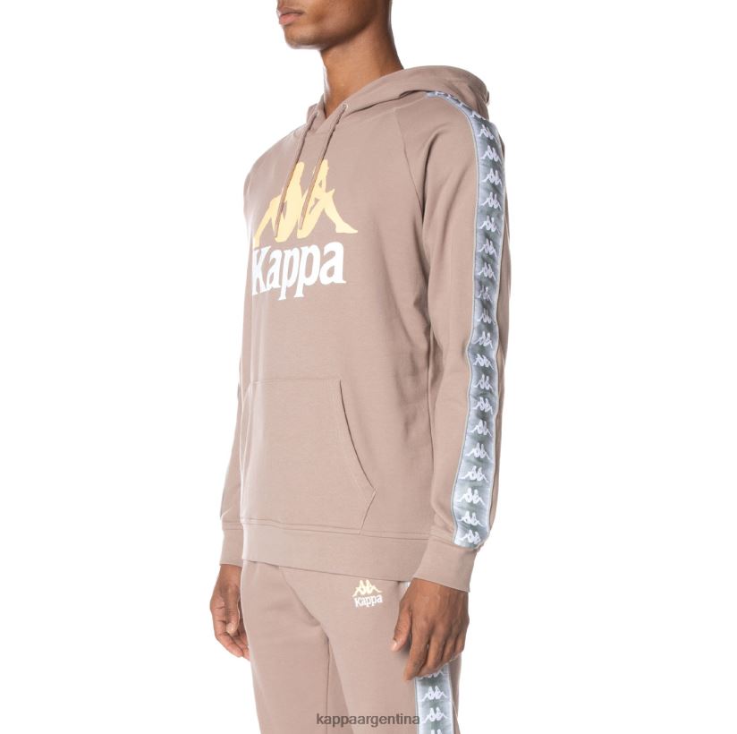 Kappa hombres sudadera con capucha 222 banda soltium beige 2FJJXV42