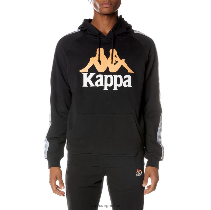 Kappa hombres sudadera con capucha 222 banda soltium negro azabache 2FJJXV41