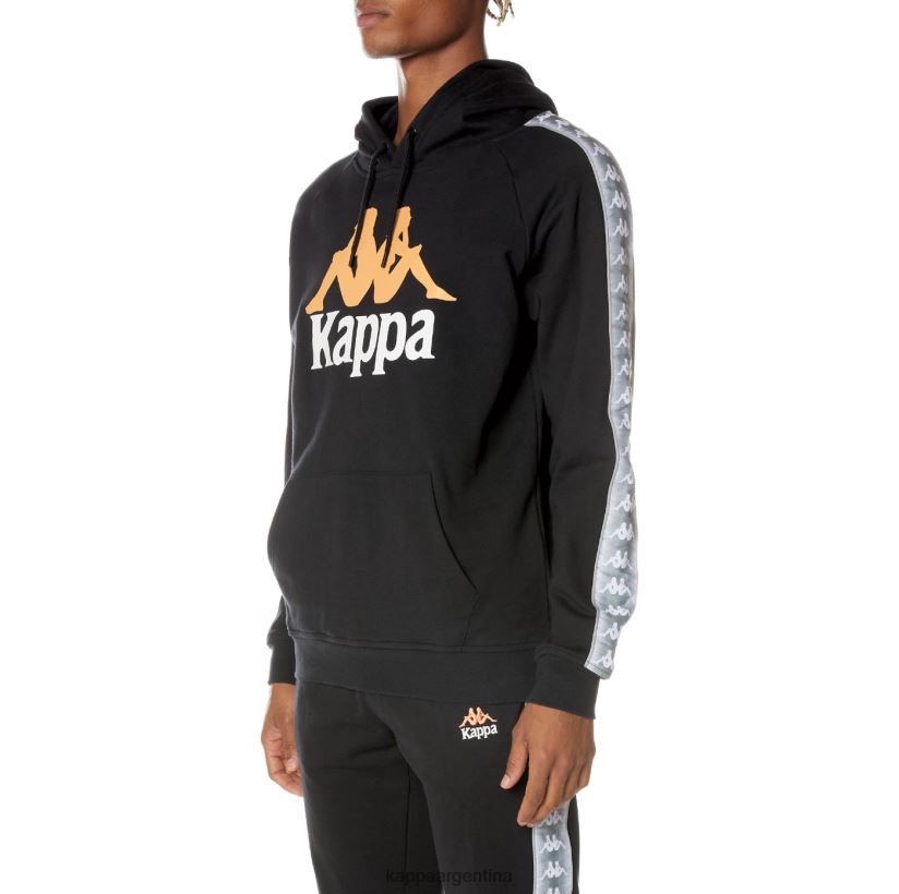 Kappa hombres sudadera con capucha 222 banda soltium negro azabache 2FJJXV41