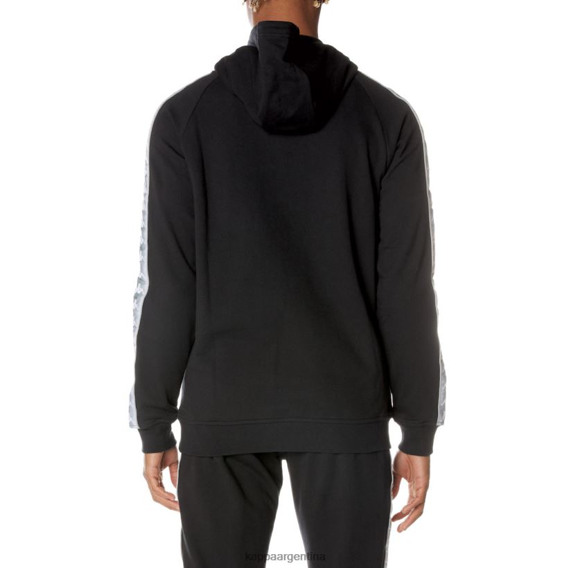 Kappa hombres sudadera con capucha 222 banda soltium negro azabache 2FJJXV41