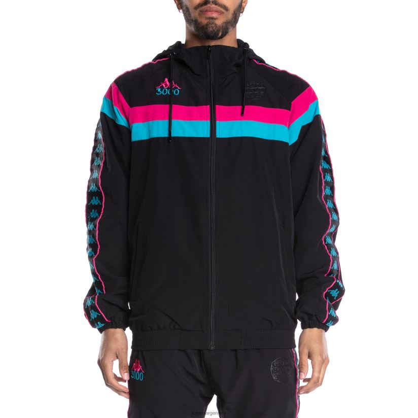 Kappa hombres sudadera con capucha de 222 banda gumball glas tour negro 2FJJXV56