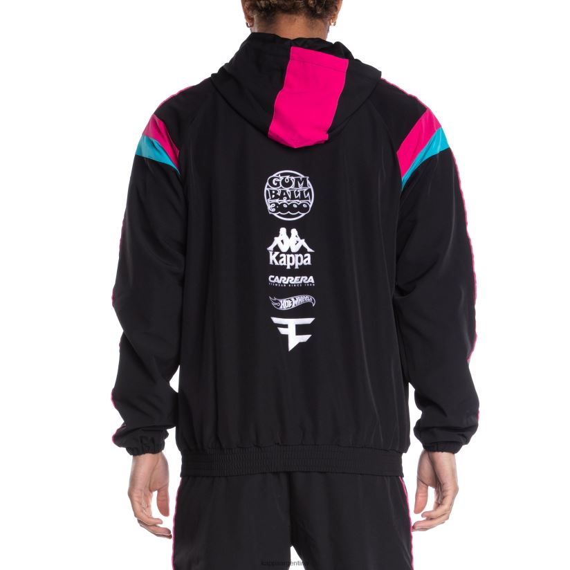 Kappa hombres sudadera con capucha de 222 banda gumball glas tour negro 2FJJXV56