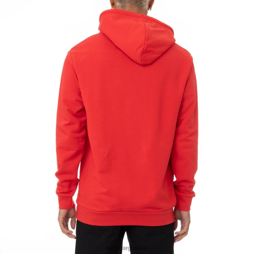 Kappa hombres sudadera con capucha y logo zavrok coral rojo 2FJJXV46